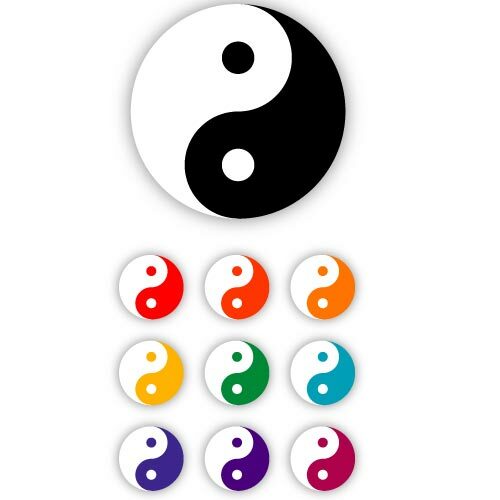 Yin y yang vector pack