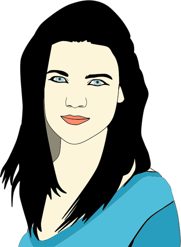 Blue-eyed girl vector image