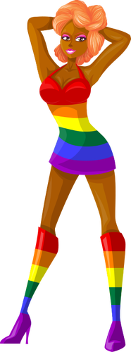 Egzotyczne Danseuse w kolorach LGBT