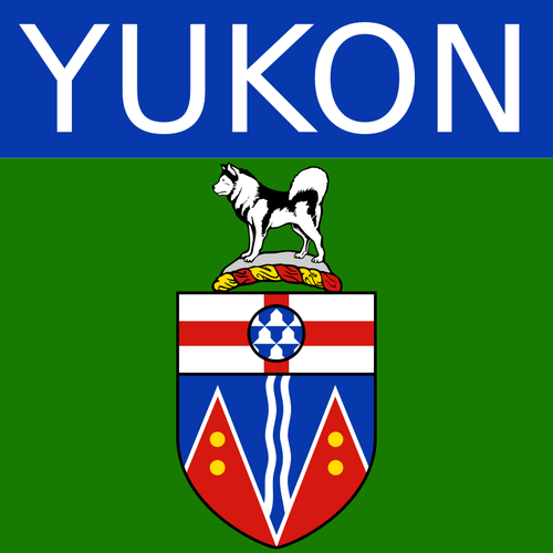 Território de Yukon símbolos gráficos de vetor