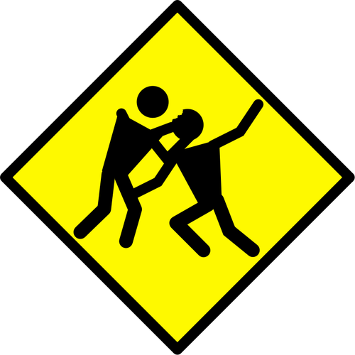 Vector illustration of zombie traffic road sign