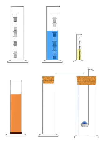 Măsurare cilindri de desen vector