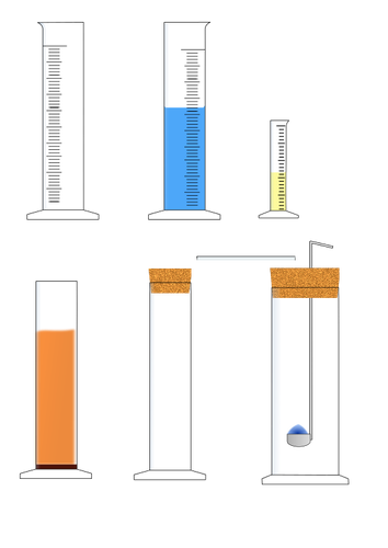 Measuring cylinders vector drawing