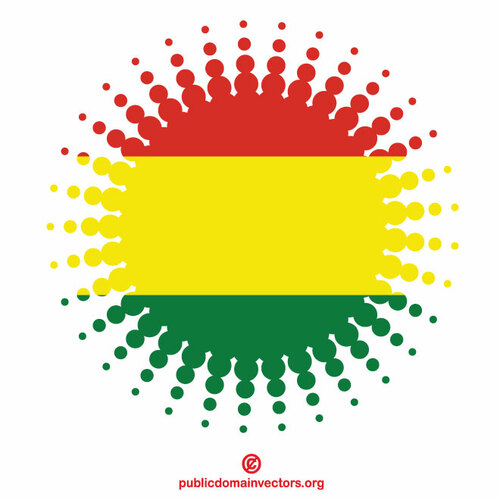 بوليفيا علم شكل الألوان النصفية