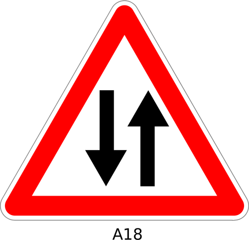 علامة المرور في اتجاهين
