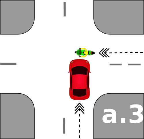 Crossroad vehicle crash