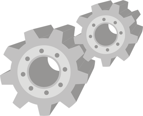 3D mechanical gear vector clip art