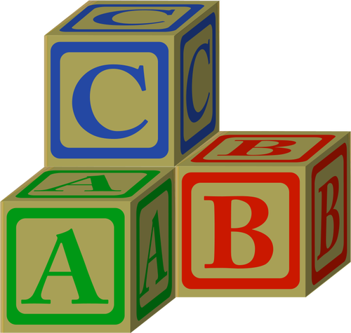 ABC ブロック ベクトル画像