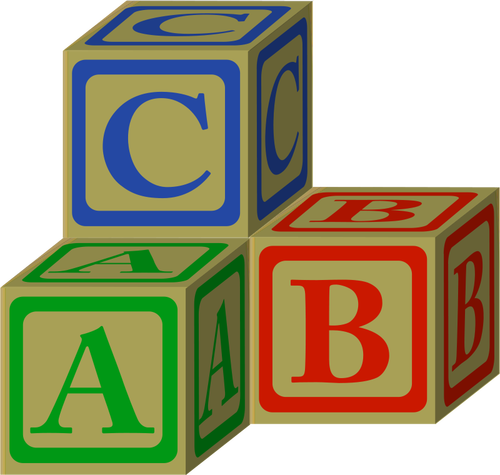 ABC block vektorbild