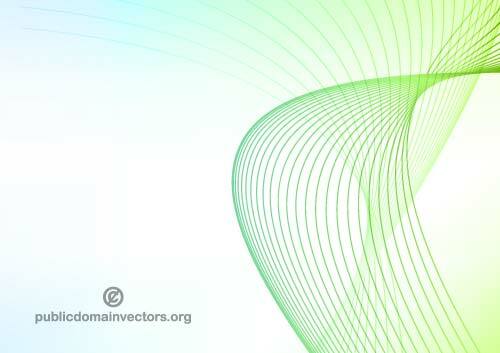 Abstract vector design met groene lijnen