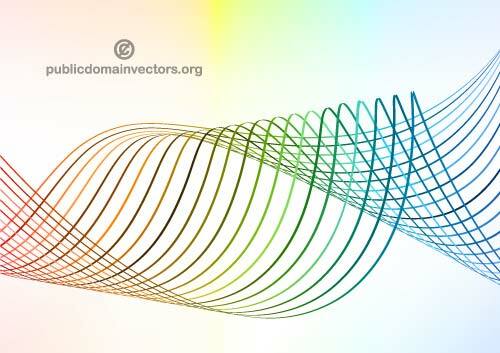 Las líneas onduladas de coloridos gráficos vectoriales