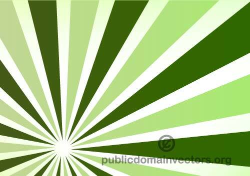 Зеленые радиальные лучи Векторный фон