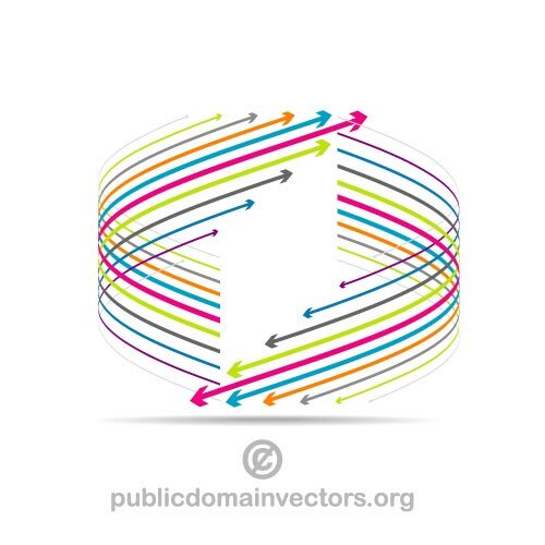 Abstract arrows vector design