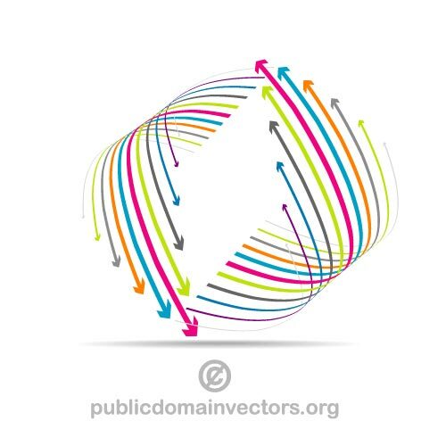 Abstract colorful arrows vector
