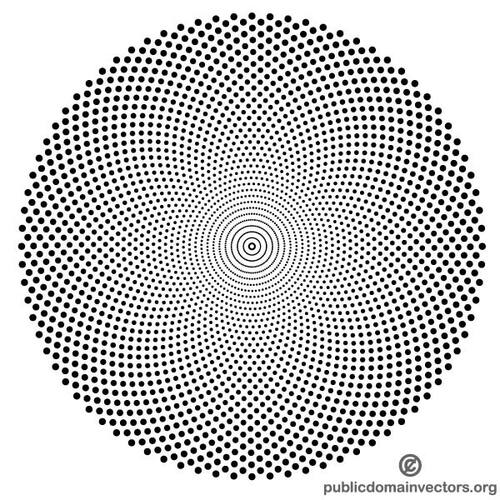 Dotted black shape vector