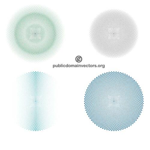 点線の円形パターン ベクトル