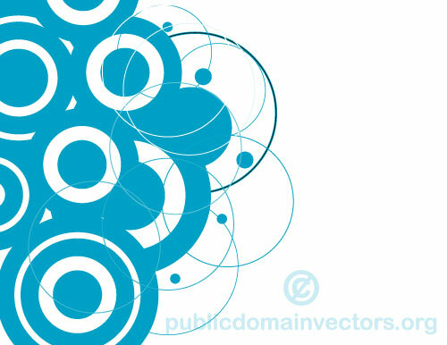 Blue abstract circles vector