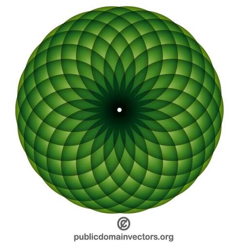 녹색 spirograph 벡터