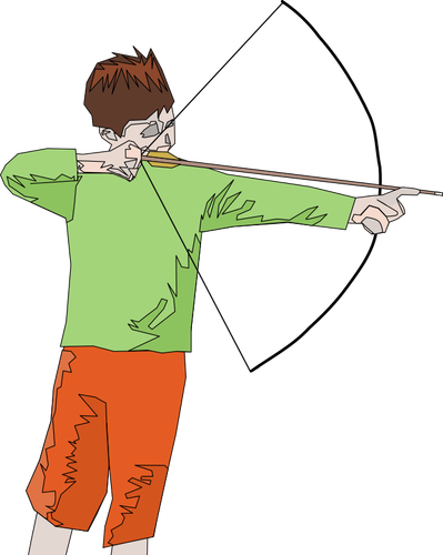 Archer chłopiec rysunek streszczenie