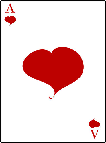 Ás de cartão de corações