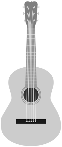 Imagem de vetor de guitarra acústica em tons de cinza