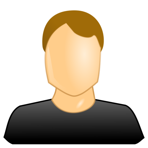 Faceless man vector icon