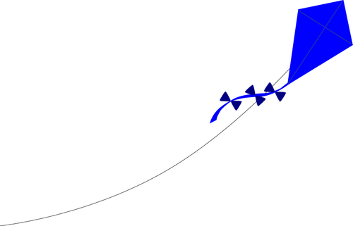 Blå kite vektorgrafikk utklipp