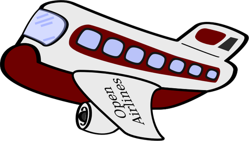 Cartoon vector image of an airplane