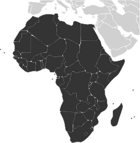 Disposisjon kart over afrikanske kontinentet vektor image