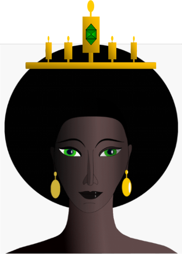 अफ्रीकी रानी के सिर वेक्टर छवि