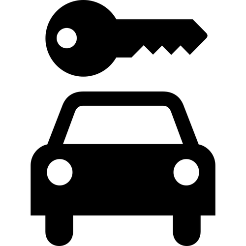 AIGA louer un signe de voiture illustration vectorielle