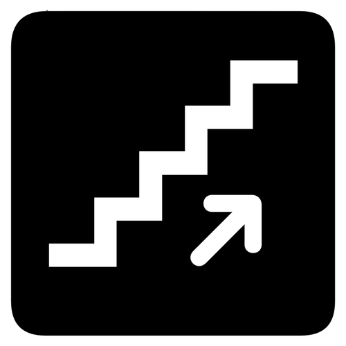 up stairs clipart black and white