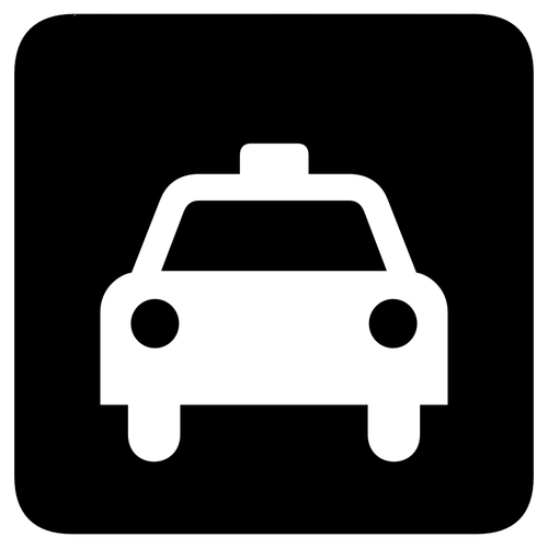 Taxi sign vector clip art