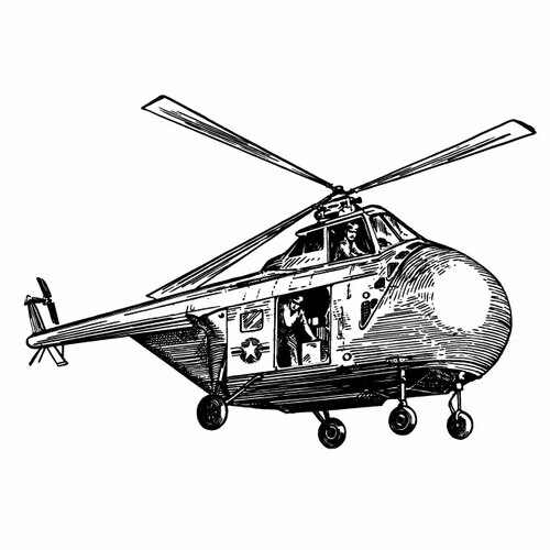 Helicóptero viejo modelo