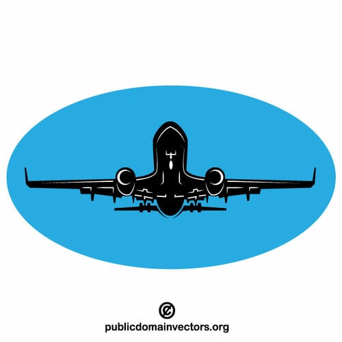 Airplane takes off vector image | Public domain vectors