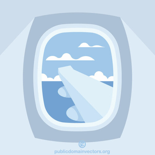 Visa från flygplansfönstret