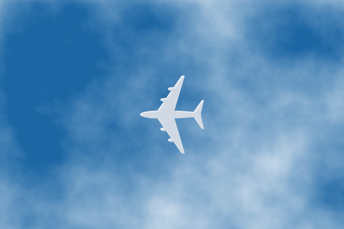 White airplane vector