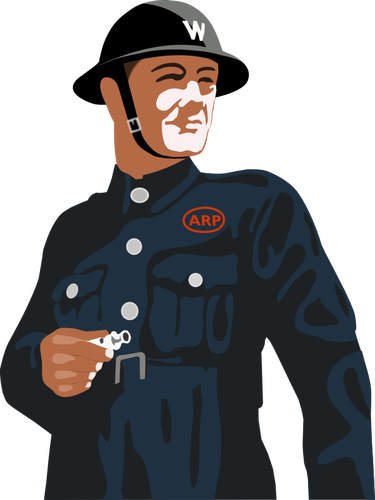 Air Raid Warden vector image