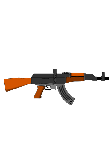 בתמונה וקטורית האקדח AK47