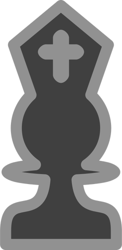 Vector graphics of dark chess figure bishop