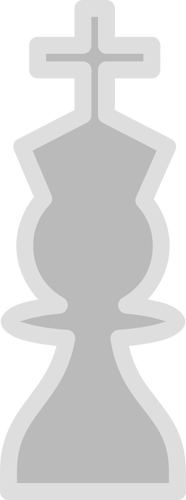 Vector illustration of light chess figure pawn