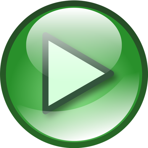 Gráficos de vetor de botão verde de áudio