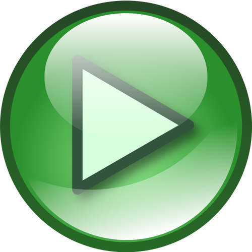 Green audio button vector graphics