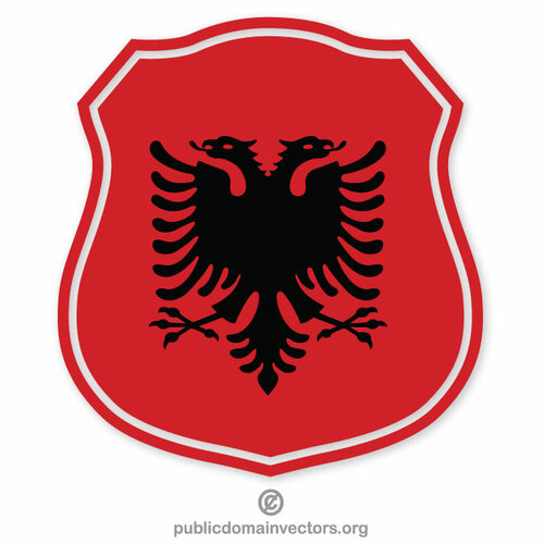 Albanian lipun alla purjehtiva vaakuna