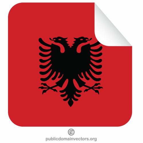 Albansk flagg peeling klistremerke
