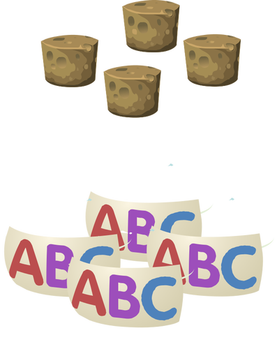 Láhev s abecedou