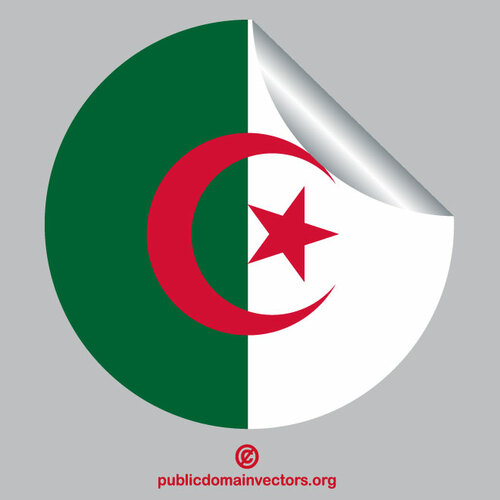 Adesivo peeling bandiera algerina