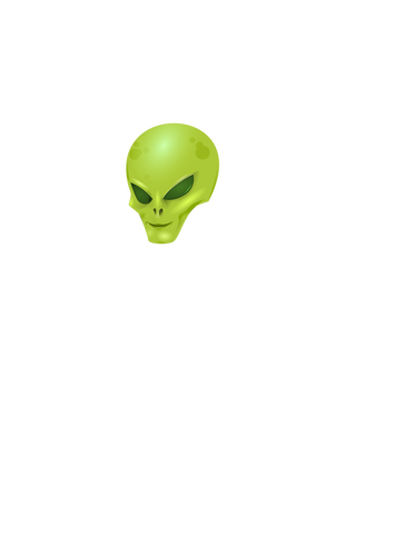 Zelený mimozemšťan hlava