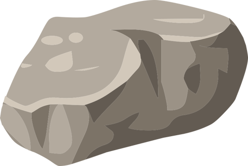 Vector image of a boulder