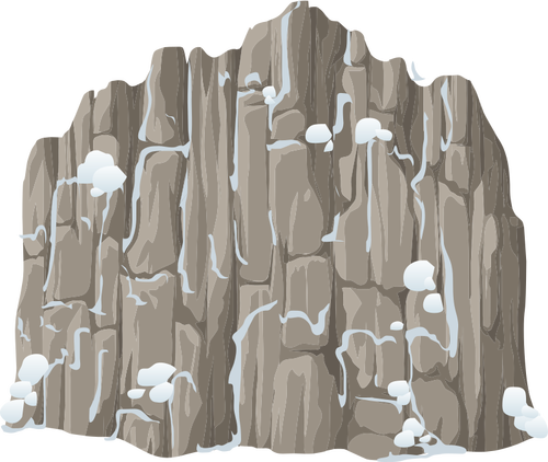 Tall snowy cliff